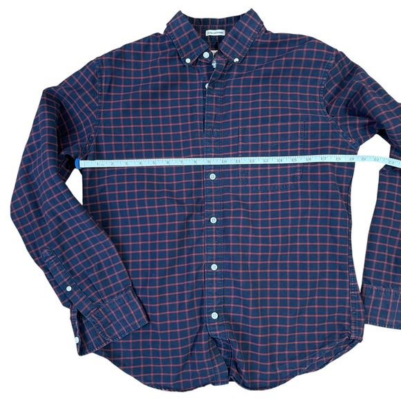 J. Crew Blue and Red Casual Button Down Shirt - Picture 5 of 8